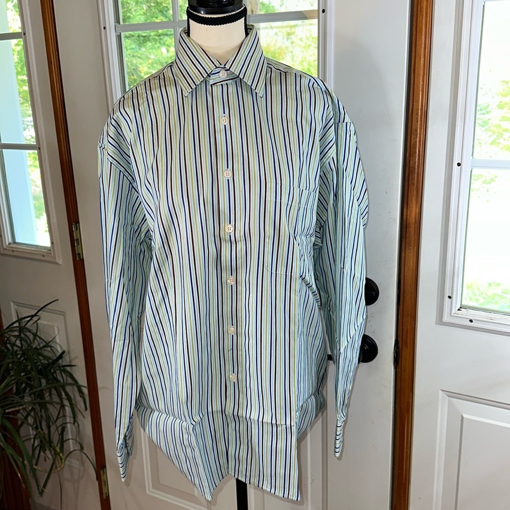 NWOT Uomo Striped Dress Shirt